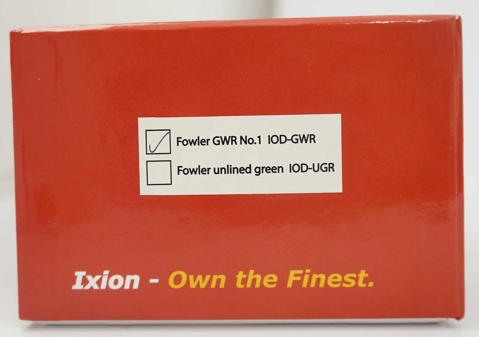 A boxed 0 Gauge Ixion (IOD-GWR) model of GWR No.1, Fowler 0-4-0 diesel mechanical locomotive, powered for two rail operation, with detailing elements.
